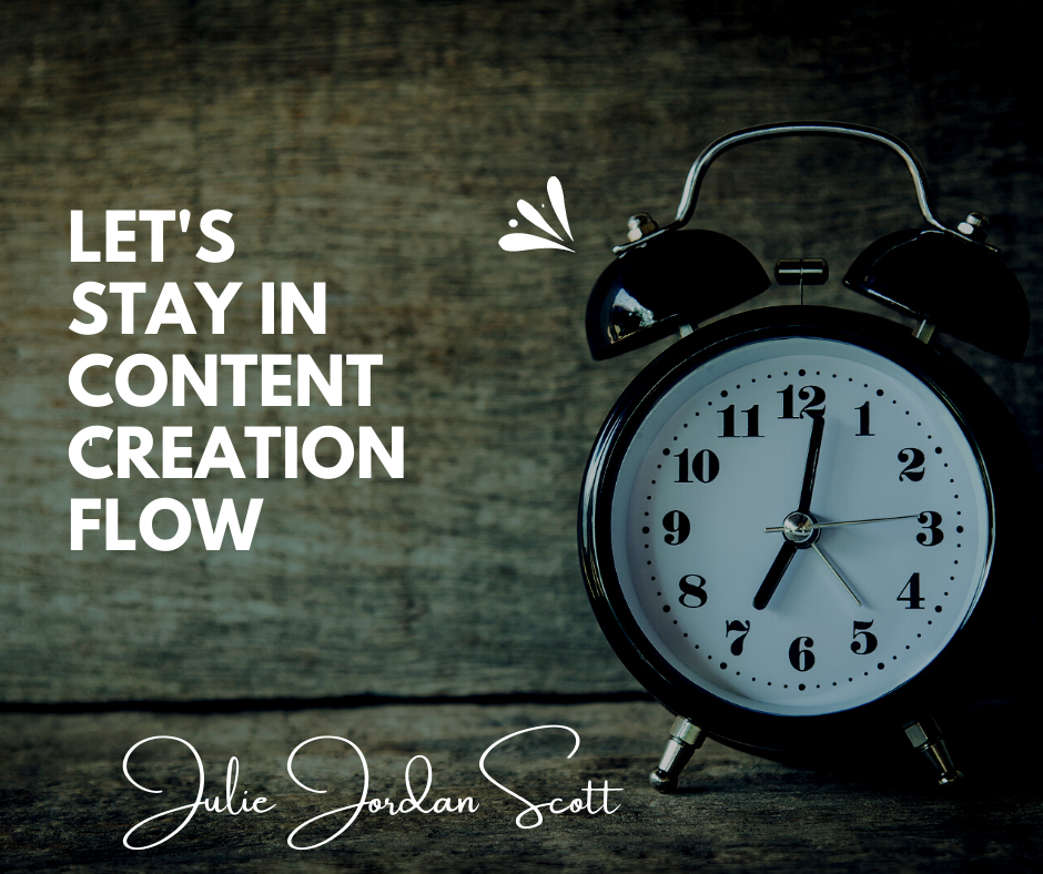 An alarm clock is ringing to help remind us to stay in content creation flow