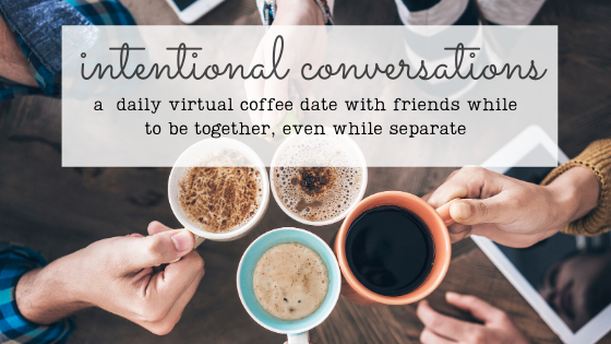 People sharing coffee drinks like we share virtual coffee drinks, tea, water or whatever we care to drink during our intentional conversations via zoom during the pandemic. Easing loneliness and amplifying connection worldwide.  
