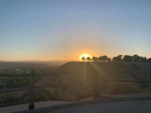 Sunrise at the Panorama Bluffs in Bakersfield, California.