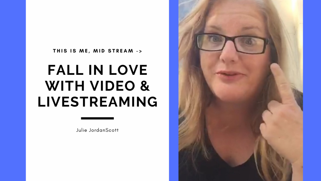 A screen shot from a livestream video reminds me of the early days when I had more fear than freedom with video making and live stream video. Now, I love live streaming and I hope you will, too!